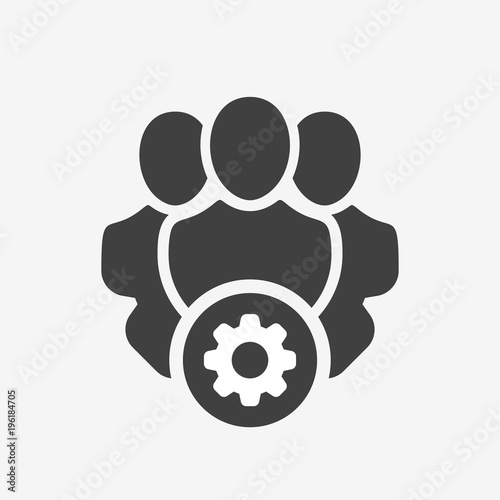Professional services icon with settings sign. Professional services icon and customize, setup, manage, process symbol