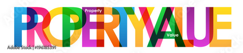 PROPERTY VALUE Colourful Letters Icon