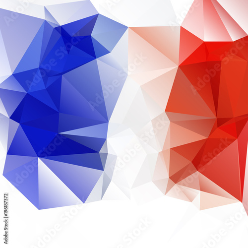 Russian flag. Abstract triangulation background. Bright. Texture.  For your design.