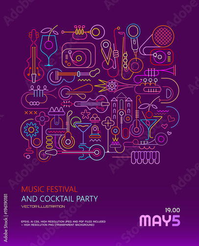 Music Festival and Cocktail Party poster