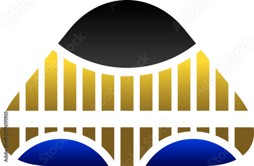 Golden Bridge Vector Graphic Design