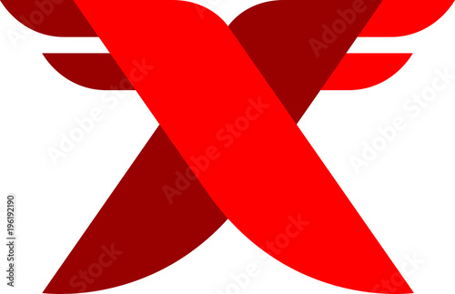 X Letter Vector Graphic Design