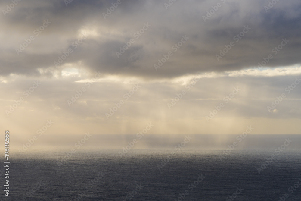 Storm and Rain over the Atlantic Ocean near Santa Cruz de La Palma / Canary Islands