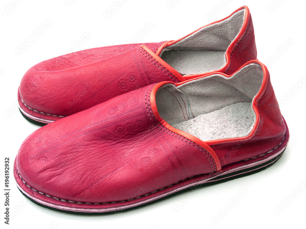 mocassins cuir rouge Stock Photo | Adobe Stock