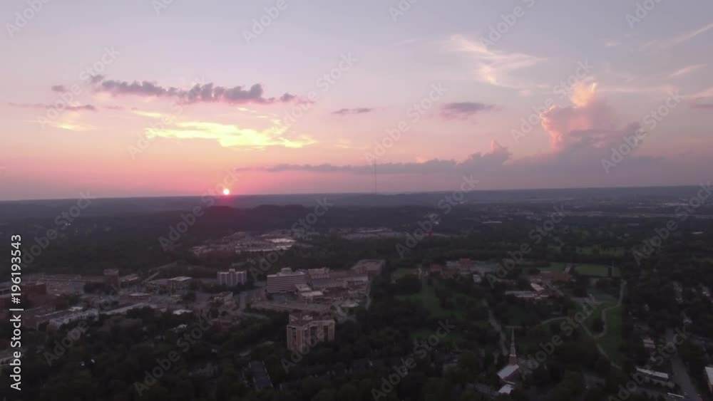 Rising High Over Nashville Neighborhood at Sunset Rising High Over Nashville Neighborhood at Sunset