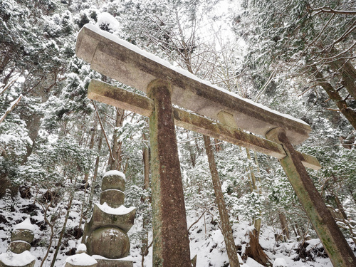 Okunoin Cemetery in winter, Koyasan, Japan