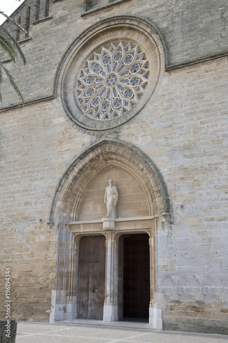 Entrance and Window, Sant Jaume Church; Alcudia; Majorca