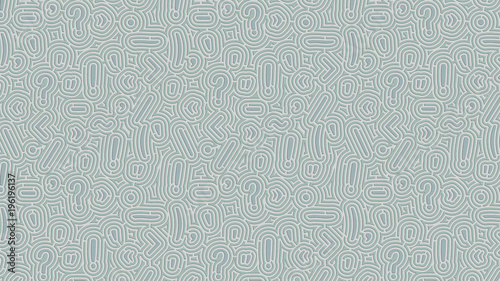Background of pale green punctuation marks pattern embossed as endless maze on paper. 3d render. photo
