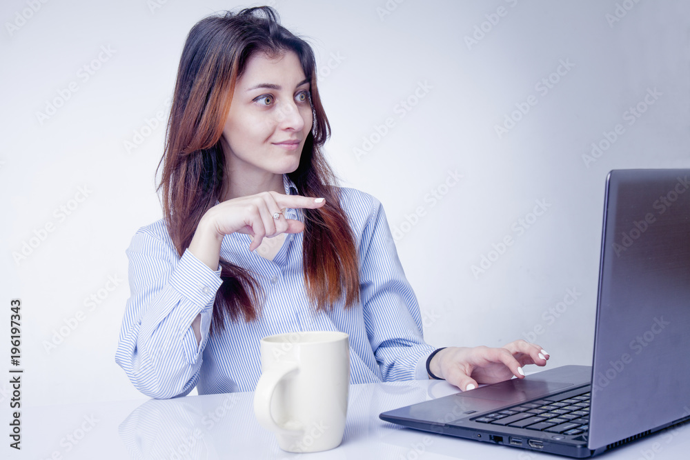 business woman working with documents in the workplace (Success, job, work, prospects concept) business woman working with documents in the workplace (Success, job, work, prospects concept)