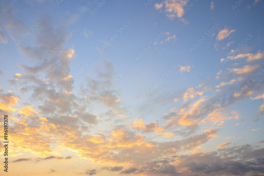 Abstract sunset sky with clouds nature background Abstract sunset sky with clouds nature background