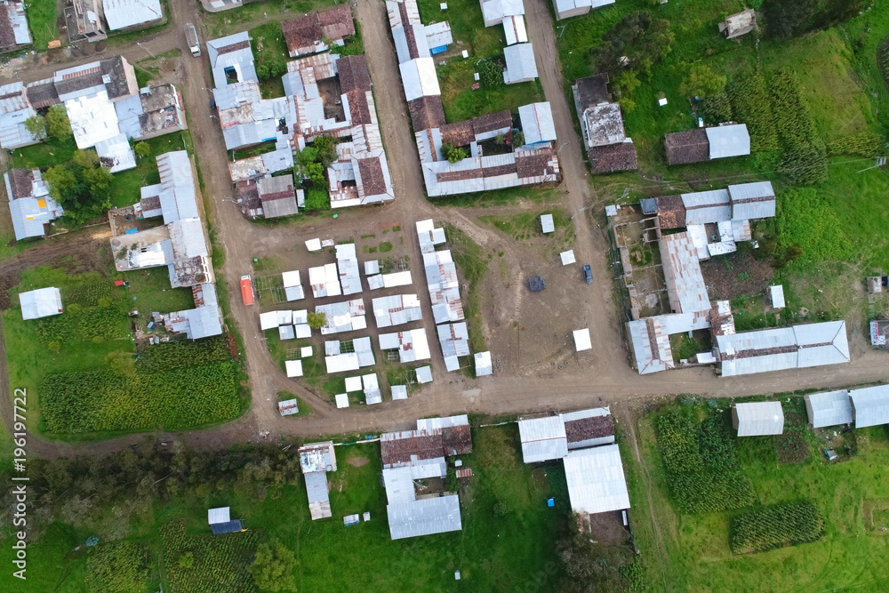 Fields aerial view