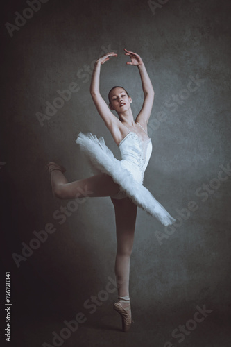 Photo danseuse classique avec tutu plateau et pointes