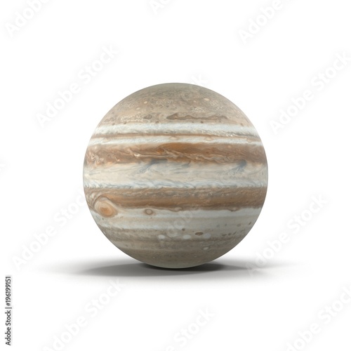 Jupiter Planet on white. 3D illustration