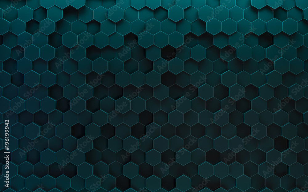 Abstract futuristic hexagon background. 3d illustration Abstract futuristic hexagon background. 3d illustration