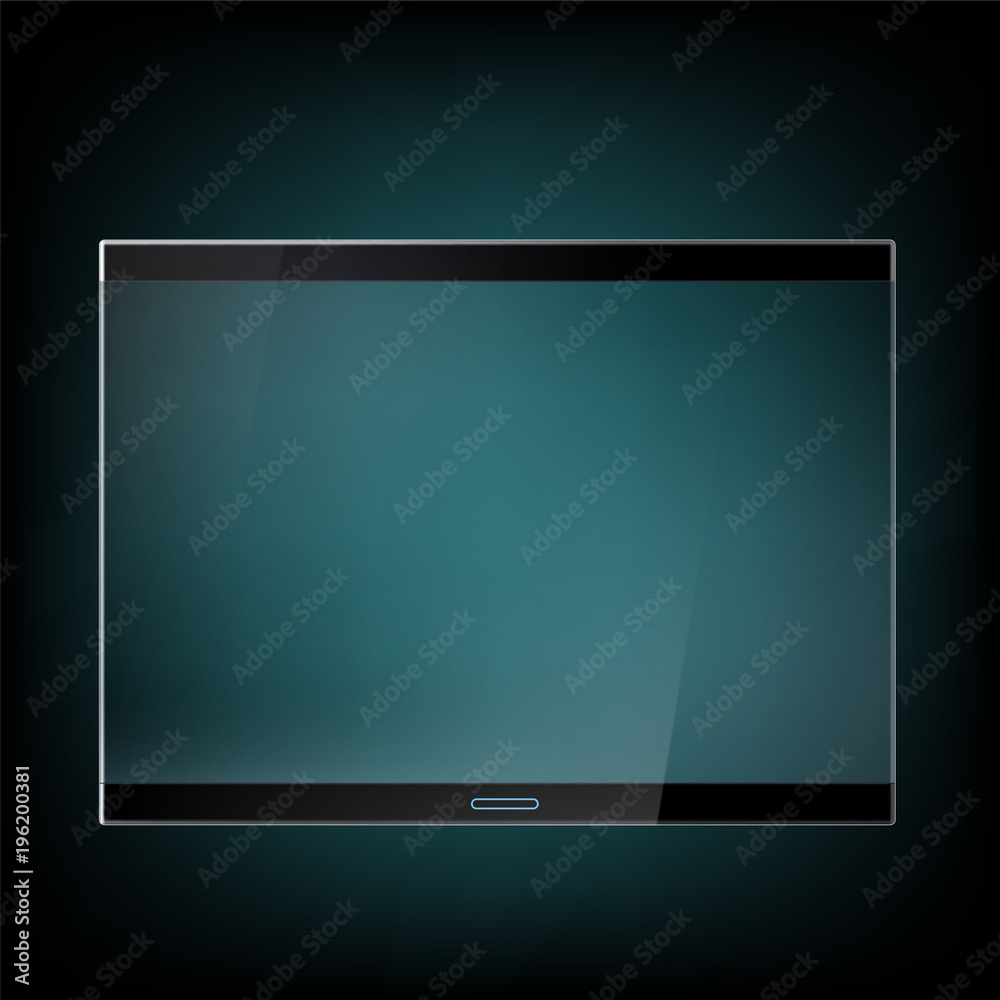 Futuristic tablet with glass screen