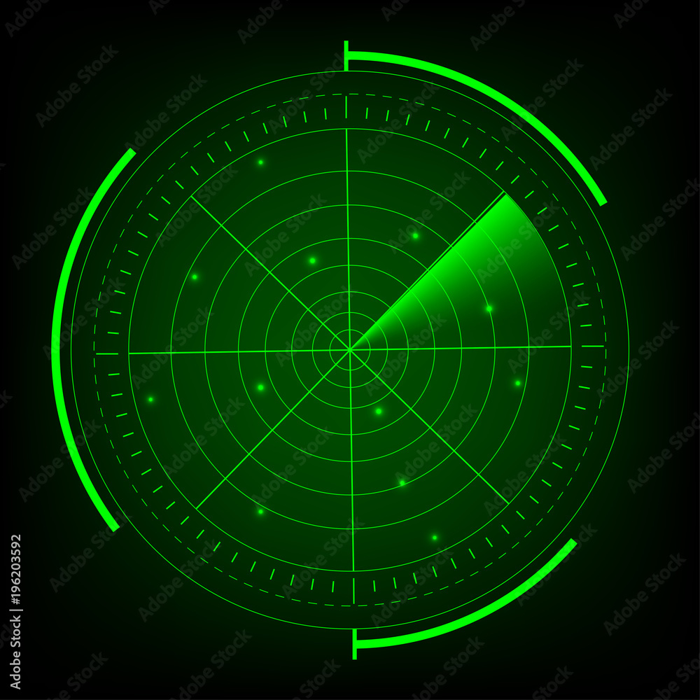 Radar vector illustrator. Radar vector illustrator.