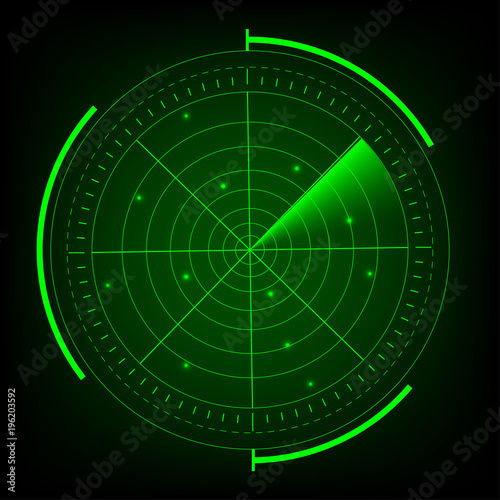 Radar vector illustrator.