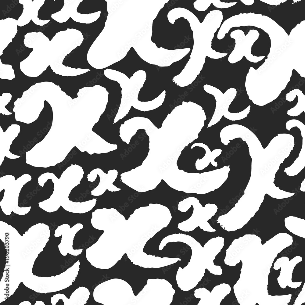 Vector Pattern with Calligraphy Letters X Vector Pattern with Calligraphy Letters X