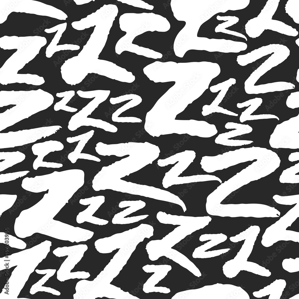 Vector Pattern with Calligraphy Letters Z Vector Pattern with Calligraphy Letters Z