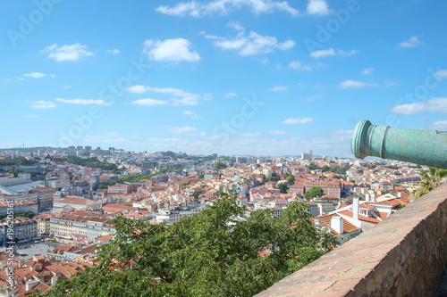 Lisbon Castle View with Canon