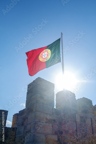 Portuguese Flag Streaming Above photo