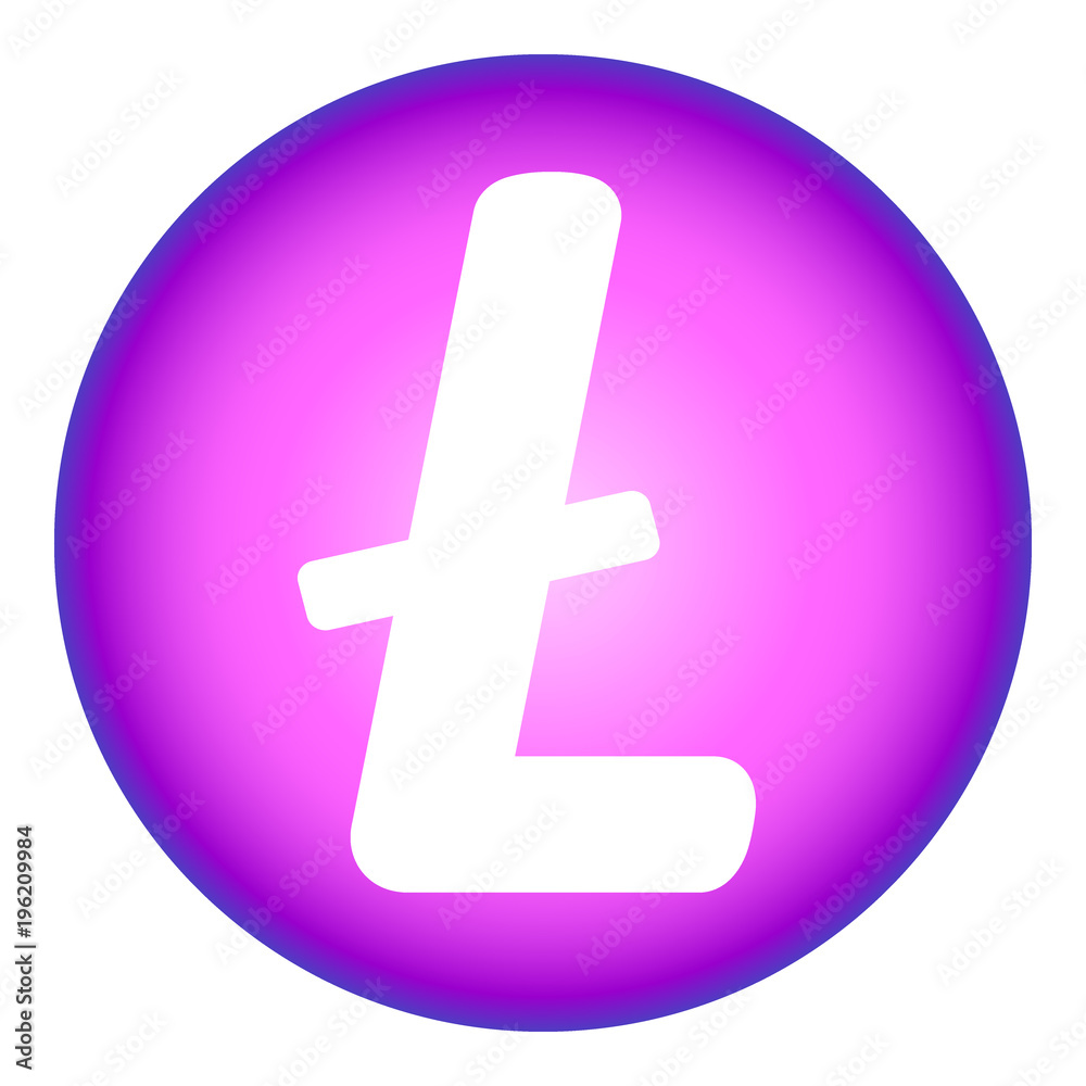 Fototapeta premium Litecoin icon on white.