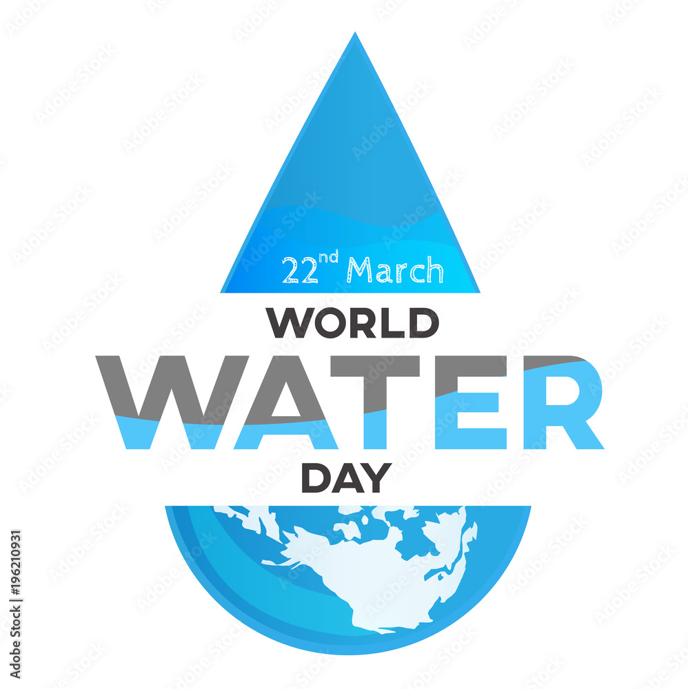 world water day white background , greeting card or poster for campaign save water world water day white background , greeting card or poster for campaign save water