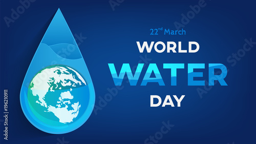 world water day  background  , greeting card or poster for campaign save water