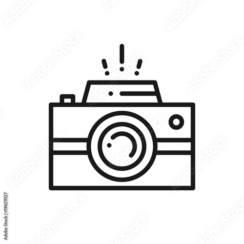 Camera Line Icon. Photography Logo. Digital Camera.