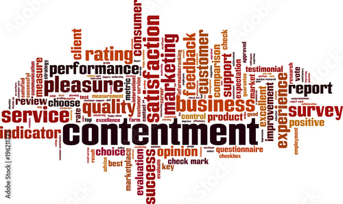 Contentment word cloud