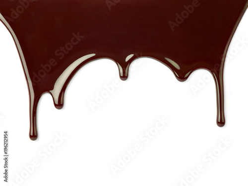 close up of chocolate syrup leaking