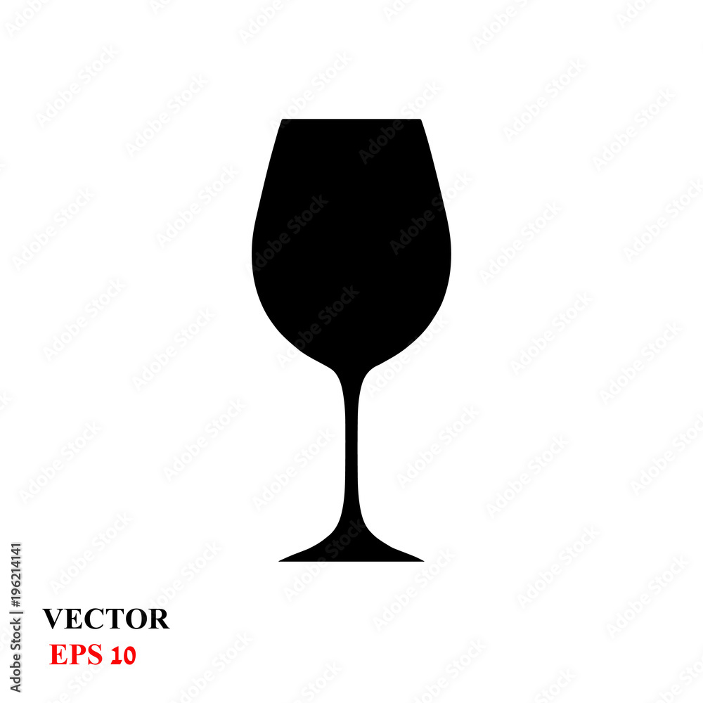 wine glass. vector illustration Stock Vector | Adobe Stock