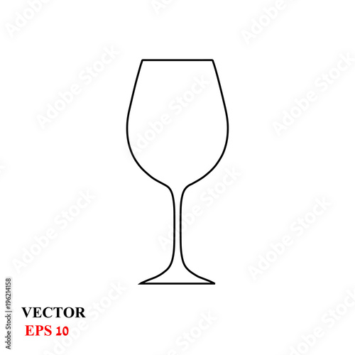 wine glass. vector illustration