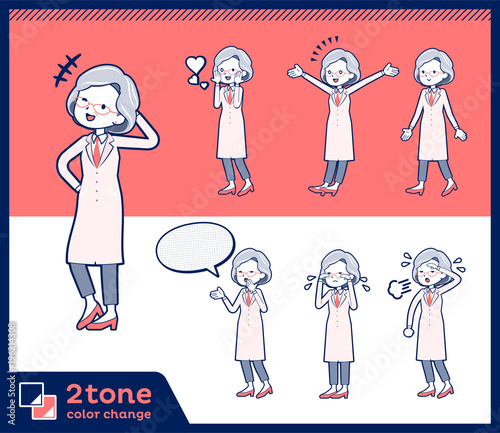 2tone type Research Doctor old women_set 03