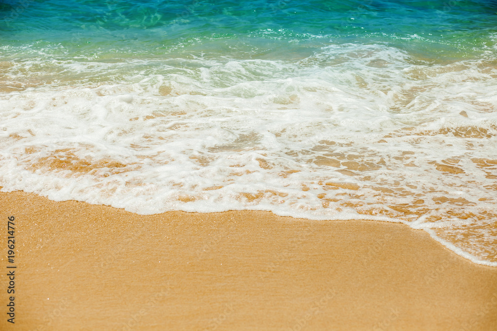 Sea wave to the sandy beach Sea wave to the sandy beach