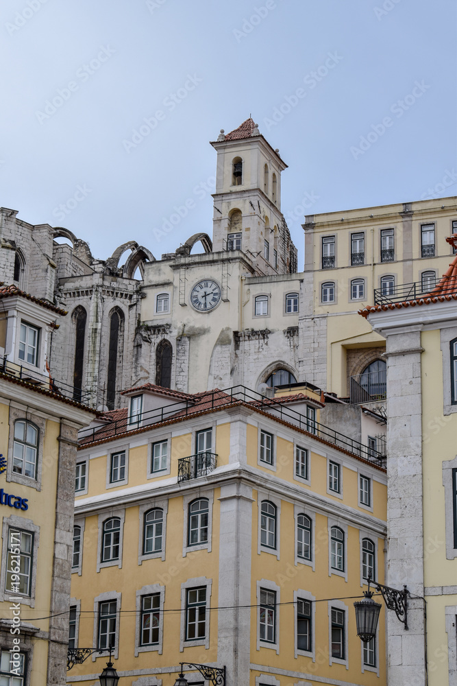 church and buildings in lisbon, portugal