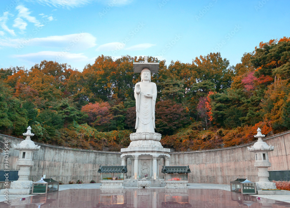 Bongeunsa temple during the autumn season in the Gangnam District of Seoul, South Korea.