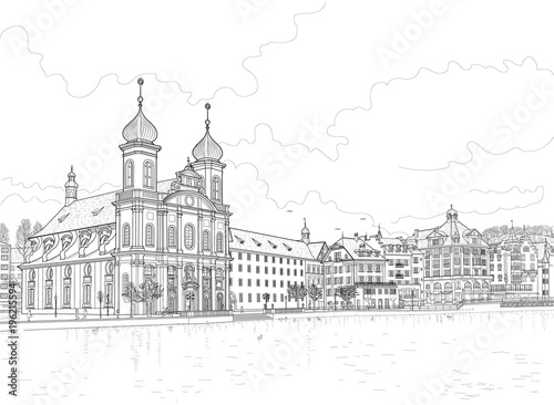 Sketch of the Lucerne Embankment