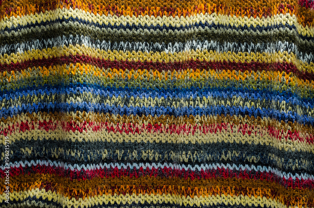 Colorful Knit Fabric Texture. Folds on of Knitted Sweater Cloth. Blank Background Colorful Knit Fabric Texture. Folds on of Knitted Sweater Cloth. Blank Background