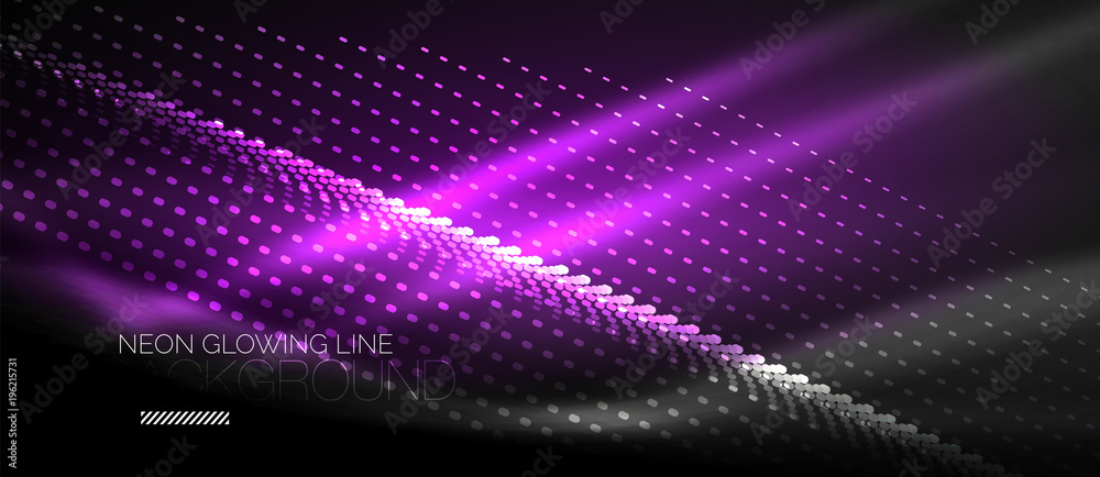 Neon smooth wave digital abstract background Neon smooth wave digital abstract background