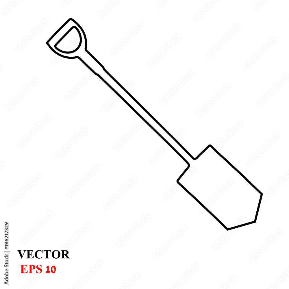 shovel. icon. vector illustration shovel. icon. vector illustration