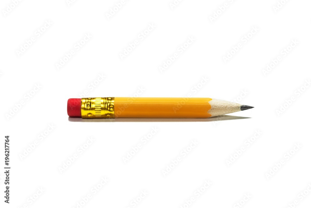 Short Yellow Pencil with Eraser at the End