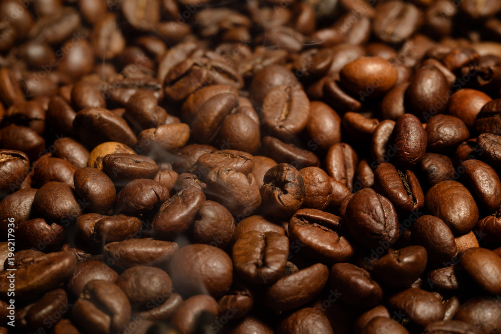 Coffee beans close-up. Beautiful saturated color Coffee beans close-up. Beautiful saturated color