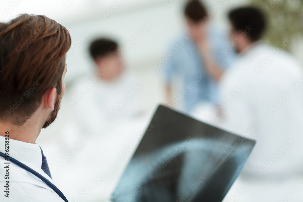 closeup.surgeon with x-ray. closeup.surgeon with x-ray.