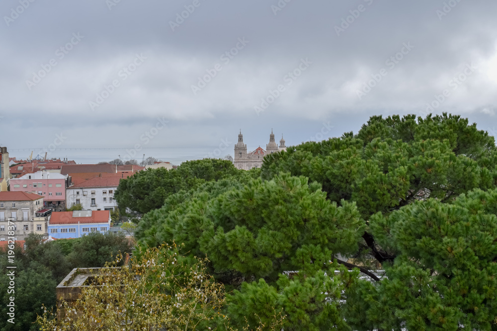 View from Sao Paulo castle in Lisbon, Portugal