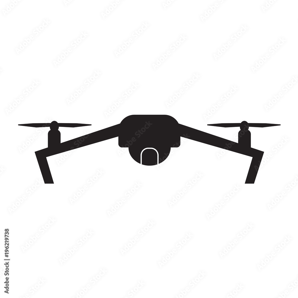 aerial drone with camera icon- vector illustration - obrazy, fototapety, plakaty 