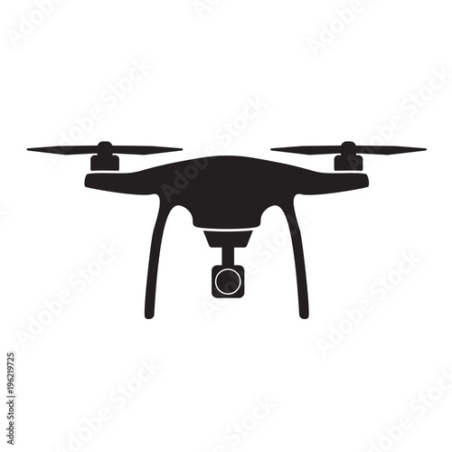 aerial drone with camera icon- vector illustration