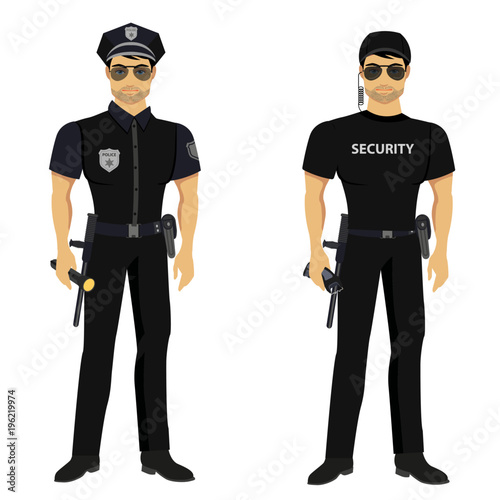 Security and Police guards isolated.