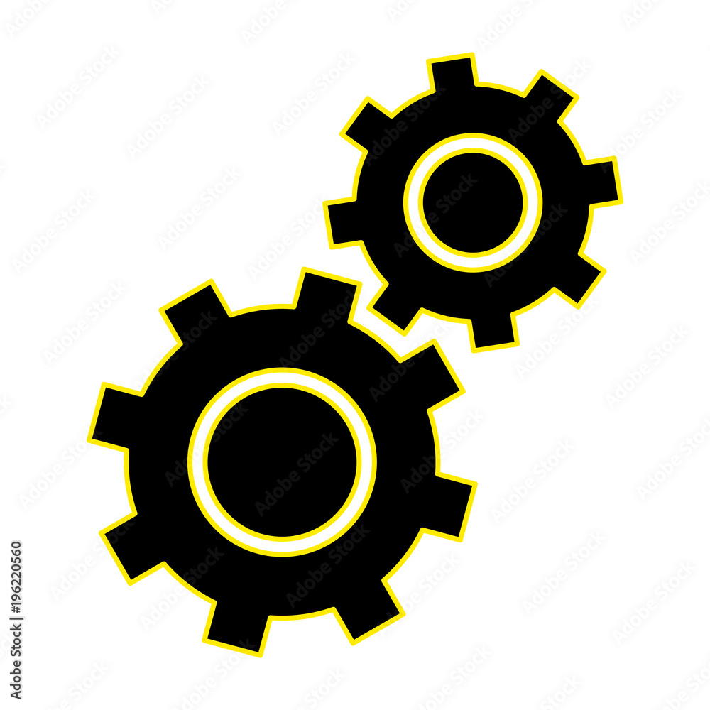 gears machinery isolated icon gears machinery isolated icon