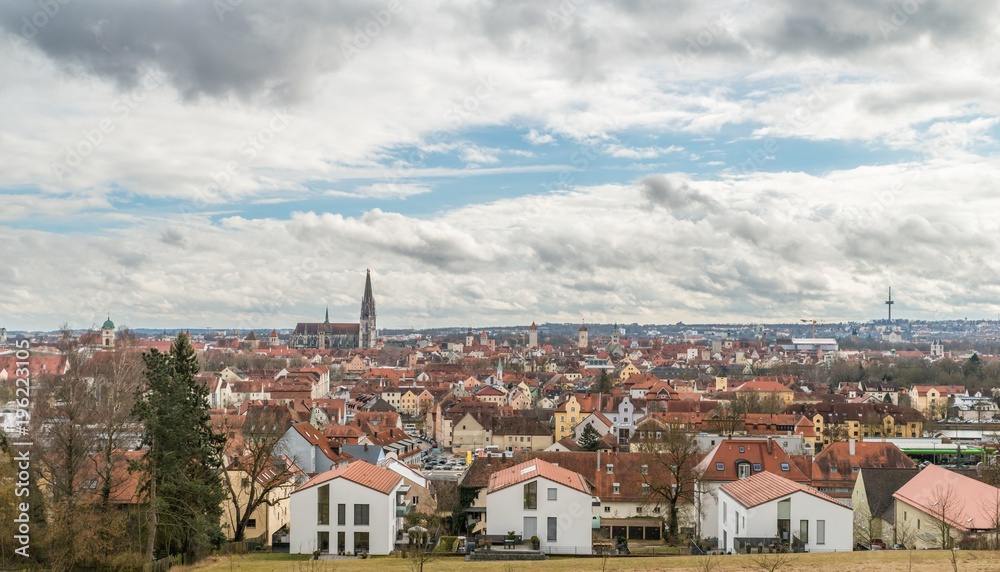 Panorama von Regensburg, Deutschland